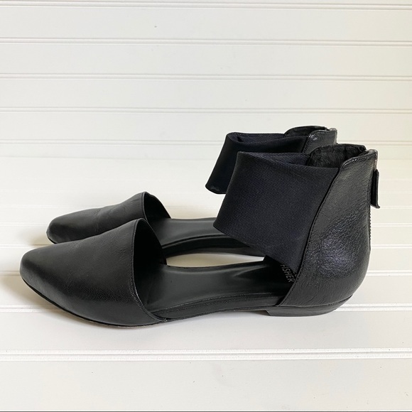 Eileen Fisher Black Allot Pointy Toe Flats 7.5 - Picture 2 of 14
